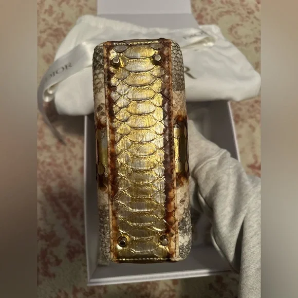 Lady Dior in Rare Gold/Bronze Python - Picture 12 of 14